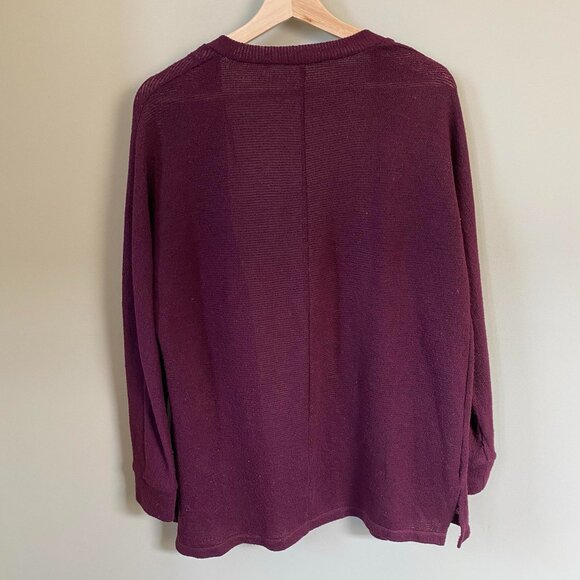 American Eagle Outfitters Maroon Button-up Knit Cardigan Medium - Picture 8 of 10